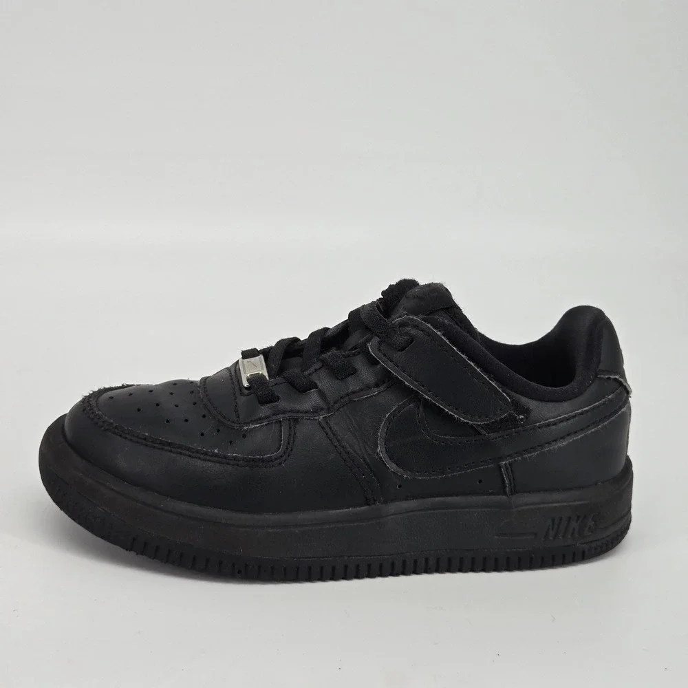 Nike Air Force 1 Low LE Triple Black Kids Toddler Shoes Size 12C FN0237-001
